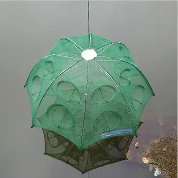 Guarda-chuva de forma 16 buraco Pegar net Enguia gaiola de rede de Pesca material de Pesca Automática de dobramento de Pesca gaiola frete Grátis