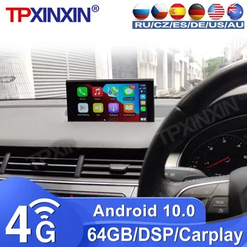 4+64G Para Audi Q7 Andróide de 9 Polegadas Telescópica Tela HD de som do Carro Rádio Gravador de Fita de vídeo Multimédia leitor de Navegação GPS