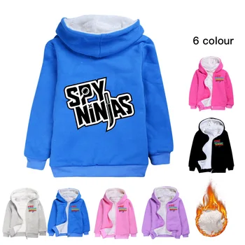 Espião Ninjas Criança Menina Roupas de Inverno Cartoon Algodão Bebê Meninos Jaqueta de Moda com Capuz Crianças 2022 Casaco quente, Criança, Estudante Outwear