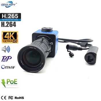 Mini CAIXA de 4K Câmera IP POE 20 fps da SONY Sensor de Segurança do CCTV do Cam H. 265 Indústria de Áudio de Vídeo Vigilância Hikvision Compatível