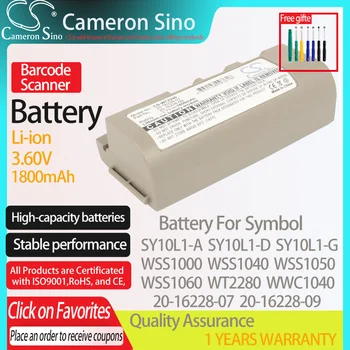 CameronSino Bateria para o Símbolo SY10L1-A/D/G WSS1000 WSS1040 WSS1050 WT2280 se encaixa Camaleão 20-16228-07/09 Scanner de código de Barras da bateria