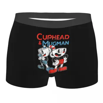 O Cuphead Jogo de Homens de Cueca Anime Cuecas Boxer Shorts, Cuecas Moda Poliéster Cuecas para Homme Plus Size