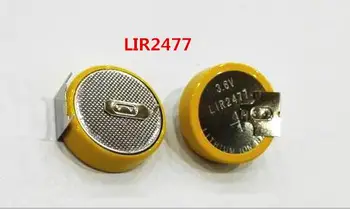 NOVO LIR2477 3,6 V no botão de baterias de lítio recarregáveis da bateria 2477 bateria do Li-íon perna pés pé DIP3 10pcs/lot