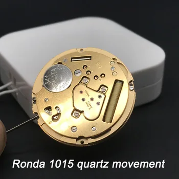 Ronda 1015 SW Movimento do Relógio de Quartzo Oito Jóias de Ouro Mecanismo de Substituição Movt EOL R9 com Bateria