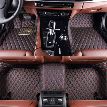 Durável de Couro Personalizados Coloridos Carro Tapete para a Jaguar XF X250 X260 de 2007 a 2015 2016-2022 Auto Tapete Acessórios Peças Interiores