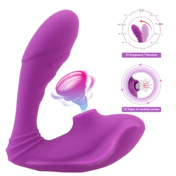 Vagina Chupar o Vibrador Mamilo Otário Clitóris ou da Vagina, do ponto de G Estimulação de Silicone Brinquedos Sexuais para a Mulher de 10 velocidades