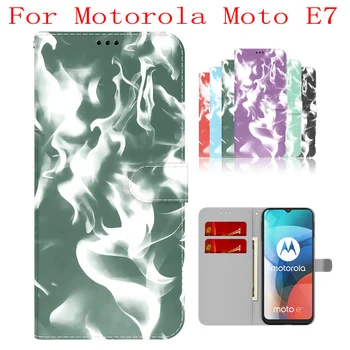 Sunjolly Case para Motorola Moto E7 Carteira Stand Flip PU Tampa da caixa do Telefone coque capa Motorola Moto E7 Caso Motorola Moto E7 Tampa