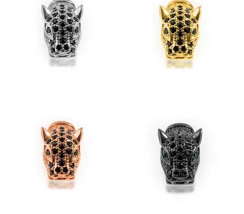 17*9mm leopard multicolor de cristal micro pave cz zircão cúbico zirconia esferas de DIY colar pulseira conectores de tomada de wrf23