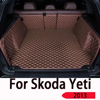 Tronco de carro esteira do Skoda Yeti 2013 Carga Forro de Carpete Interior de Acessórios de Peças Tampa