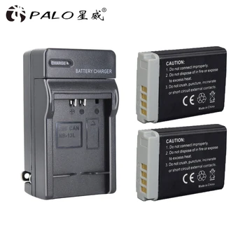 PALO 2pcs NB-13L NB13L Digaital baterias + LED do Carregador para Canon PowerShot G5 X G5X G7 X G7X G9 X G9X SX720 HS