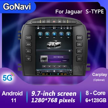 GoNavi android 11 auto-rádio Central Multimídia sistema inteligente tonch tela com gps de Navegação 2 din MP5 Para a Jaguar S-TYPE