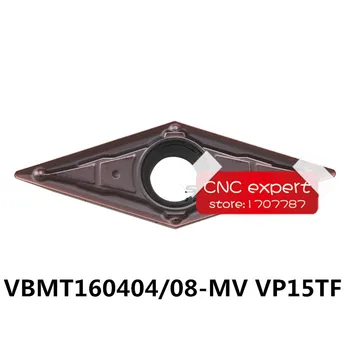 Frete grátis 10PCS lâmina de corte VBMT160404-MV VP15TF/VBMT160408-MV VP15TF de pás giratórias,Adequado para SVJBR/SVVBN de ferramentas de Torno