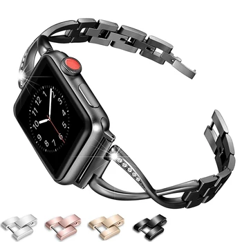 bracelete pulseira para a apple faixa de relógio de série 5/4/3/2/1 iwatch banda 42mm 38mm 44mm 40mm aço inoxidável, pulseira de Acessórios