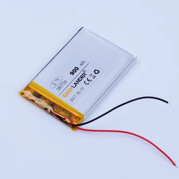 383759 3,7 V 900mAh bateria Recarregável do Li-Polímero Bateria de íon de Li Para o Orador de Bluetooth GPS Tracker DVR mp3 mp4 mp5 PDA telefone 383860
