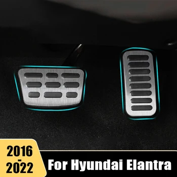 Para Hyundai Elantra ANÚNCIO 2016-2019 2020 2021 2022 Inoxidável de Combustível de carros Pedal de Freio Resto Pedais antiderrapante Almofada cobre Acessórios