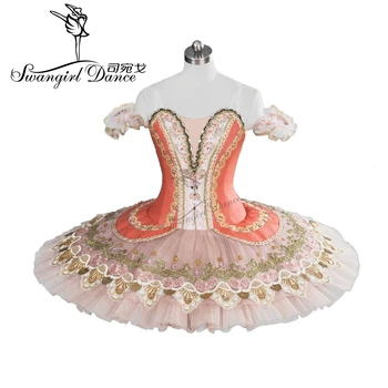 alta qualidade rude cor-de-rosa profissionais tutu panqueca tutu de ballet clássico tutu de bailarina tutuBT9098