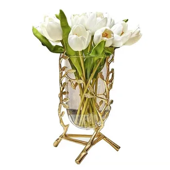 Vaso de enfeite de sala de estar arranjo de flor Europeu liga hidropônico secas flor decoração de sala de estar de mesa