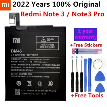 Xiao Mi BM46 Bateria do Telefone Real 4000mAh Para Xiaomi Redmi Nota 3 Redmi Nota3 Pro Li-ion Original bateria do Telefone Batterie +Ferramentas