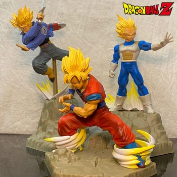 Dragon Ball Única figura Kakarotto Vegeta, Trunks Combate Poss PVC Modo de Anime Periféricos Jogo Figura de área de Trabalho Ornamento Bom Presente