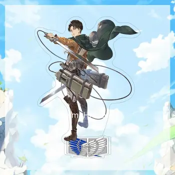 Anime Ataque Titan Figura de Ação de Cosplay Brinquedos Eren Jaeger Armin Arlert Levi Rivaille Ackerman Acrílico Bonecas Stand Modelo 15cm