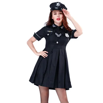 Halloween Adultos, Senhoras Cop Policial Policewomen Traje uniforme, Cosplay Sexy Mulheres Galinha Partido do Vestido Extravagante