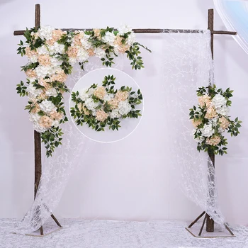 70x30 55x45cm casamento pano de fundo arranjo de flor em parte artificial canto flores linha T palco Falso Flores, decoração de casamento