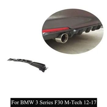3 Séries de Fibra de Carbono, Difusor Traseiro Lip Spoiler Para B-MW F30 M-Tech 2012-2017 de Uma Tomada de Carro pára-choque Traseiro 320i 328i 330i