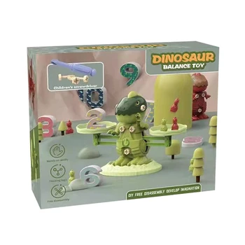 Fantasia de Dinossauro Escala de Equilíbrio de Montagem Desmontagem 2em1 Brinquedos para Crianças Cool Jogo de Matemática Brinquedos