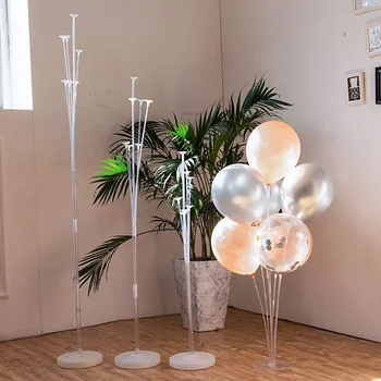 7 Tubos De Balões Stand Balão Titular Da Coluna Confete Balão De Chuveiro Do Bebê As Crianças Da Festa De Aniversário De Casamento, Decoração De Suprimentos