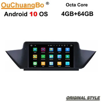 Ouchuangbo android de 10 de auto-rádio de navegação gps para X1 E84 2009-2013 suporte a wi-fi de áudio estéreo leitor de link de espelho 4GB+64GB