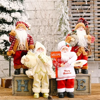 Papai Noel Boneca Grande 30*20 cm de 2020 Enfeite de Árvore de Natal de Ano Novo, Casa, Decoração de Natal, Dom Crianças Feliz Natal Decorações