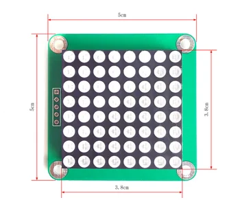 Vermelho,verde da cor dobro max7219 8*8 8x8 dual-LED de cor lattice módulo TA6932 3.75 8x8 Vermelho e verde do Diodo emissor de matriz de pontos LED do módulo