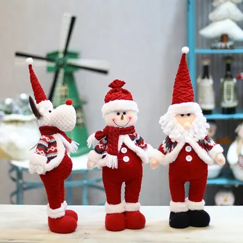 Feliz Natal Decorações para a Casa de desenhos animados Bonecas de Árvore de Natal Decoração Enfeite Figuras em Pé Tabela de Decoração de Festa de Presente de Ano Novo