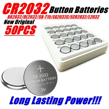 50Pcs de Alta Qualidade CR2032 DL2032 ECR2032 BR2032 3V Bateria de Lítio Para o Relógio de Brinquedo Calculadora Carro de Controle Remoto Botão de Célula tipo Moeda