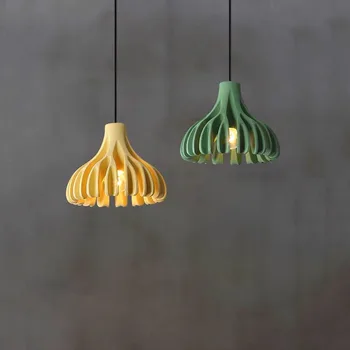 Nordic Criativo Resina LED luminária de Design Criativo Macron Sala de Jantar Luminárias de Cozinha Pendurados Lâmpadas de Iluminação
