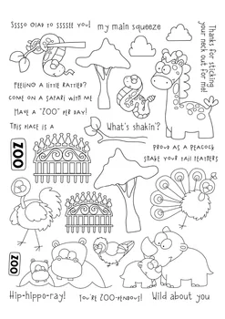 CLARO SELOS Zoo DIY Scrapbook Cartão álbum do ofício de papel de rolo de borracha de silicone transparente selos A576