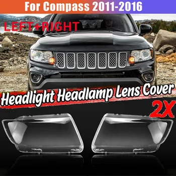 Para Jeep Compass 2011-2016 O Farol Do Carro Tampa Da Lente Do Farol Abajur De Luz Da Frente Shell Tampa