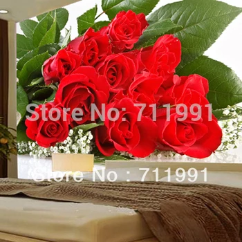 Frete grátis Rose mural de flores de papel de parede de fundo do sofá tv romântico papel de parede,papéis de parede para sala de estar