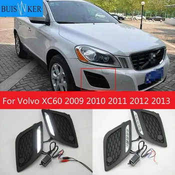 1 Par Para a Volvo XC60 2009 2010 2011 2012 2013 de Carro luzes Diurnas de LED de Cor Única Data de Nevoeiro Tampa da Lâmpada Ajuste