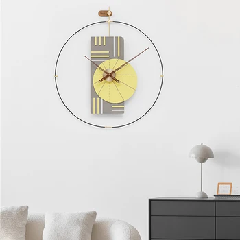 Metal Quarto Relógio Pendurado na Parede Rodada do Office de Parede Minimalistas Relógio de Design Moderno Itens Relógio De Parede Decoração da Parede GPF35XP