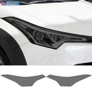 2 Pcs Farol do Carro Película Protetora Frontal Transparente Luz Fumado Preto TPU Adesivo Para Toyota CHR 2018-Em GR Esporte 2021 2022