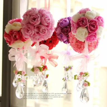 10piece/monte flor do casamento bola de flores Artificiais rose bola de flor de seda Real, de Toque de bola subiu decoração de Casa