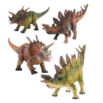 Simulação De Dinossauro Modelo Realista Stegosaurus E Triceratops Animais De Figuras De Ação De Brinquedo De Alta Qualidade Para Crianças De Presentes De Aniversário