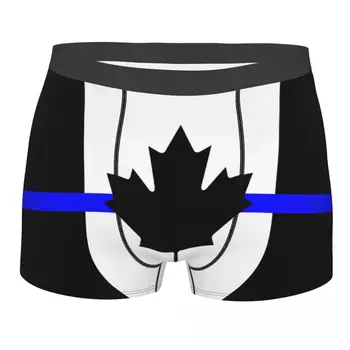 Underwear Homens Boxers Fina Linha Azul Canadá Bandeira Sexy Cueca Boxer Masculina Calcinhas Cuecas Boxershorts Homme