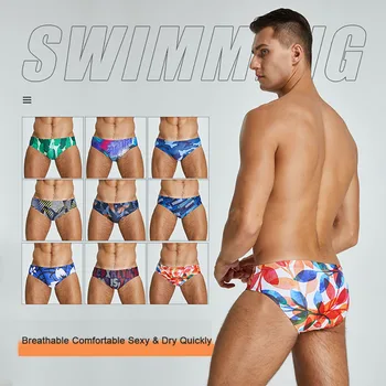 ICOOL Cintura Baixa dos Homens Sexy Maiô Cuecas Profissional Troncos de Natação Cueca Gay Corpo de Construção e de Wading Respirável Swimwear