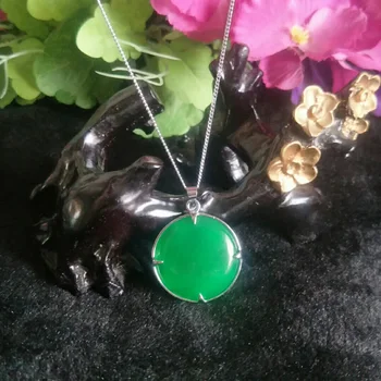 Natural Malaio Jade Paz—fivela de prata 925 Prateado Dragão de Jade Jóias Pingente da Sorte Auspiciou Segurança Amuleto Jade Pingentes de bijuterias Finas
