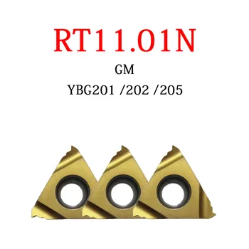 RT11.01N 0.75 GM 1.00 GM 1.25 GM 1.50 GM DE 1,75 GM 2.00 GM YBG201 YBG202 YBG205 Threading Pastilhas de metal duro 11IR de Torno CNC, Máquina de Fresa