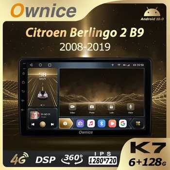 K7 Ownice 6G+128G Android 10.0 Rádio do Carro Para Citroen Berlingo 2 B9 2008 - 2019 Player de Multimídia de Áudio 4G LTE GPS Navi Estéreo