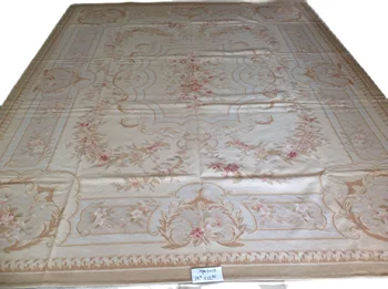 Frete grátis 12.3'x15.85' tapetes de Aubusson design Floral francês tapete de aubusson tapete tecido a mão