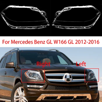 Para a Mercedes-Benz GL W166 GL350 GL400 GL450 GL500 de 2012 a 2016 Farol Dianteiro Tampa Transparente Abajur Farol Shell Lente